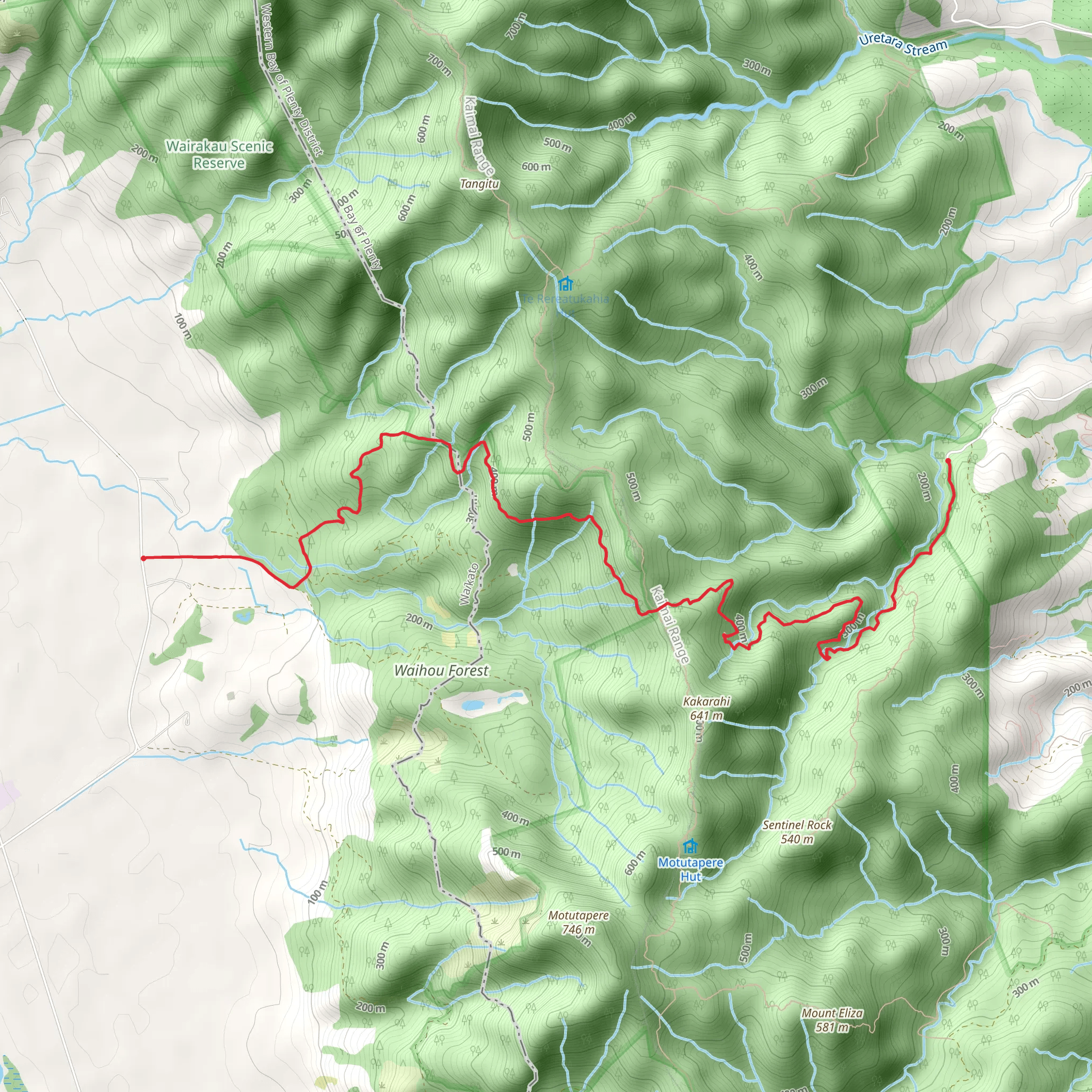 Tuahu Track mobile static map