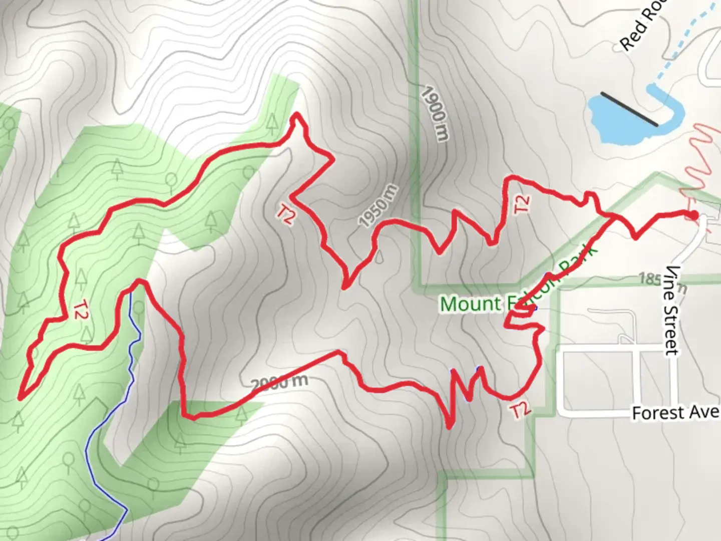 An image depicting the trail Turkey Trot and Castle Loop Trail and its surrounding area.