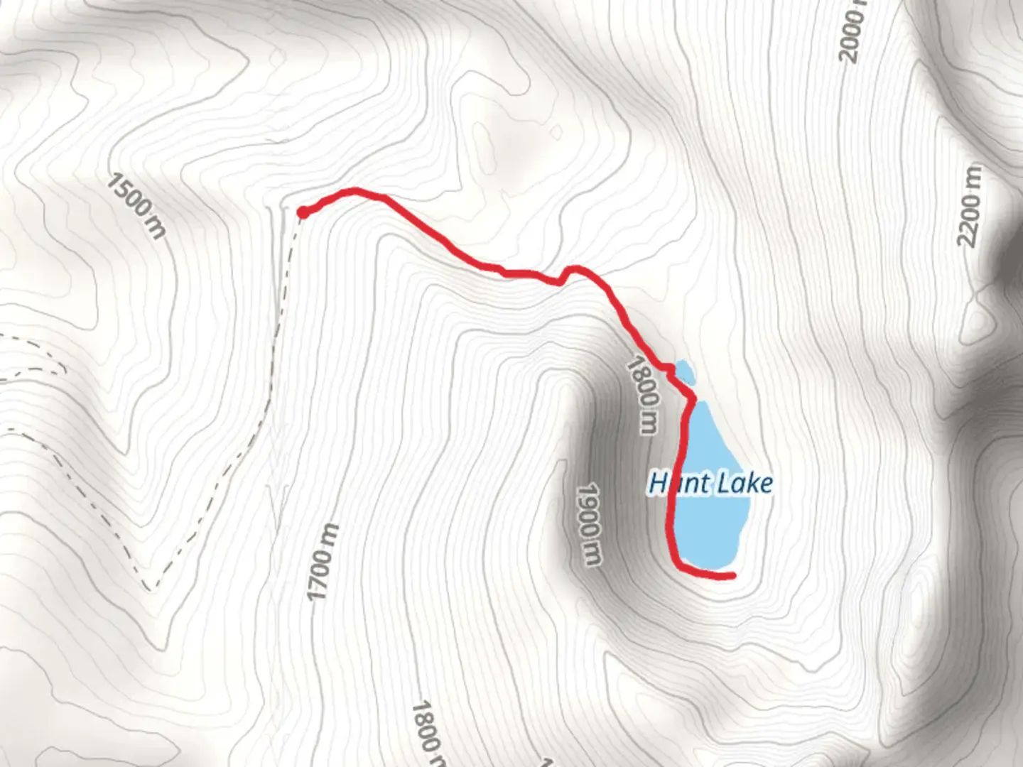 An image depicting the trail Hunt Lake Trail and its surrounding area.