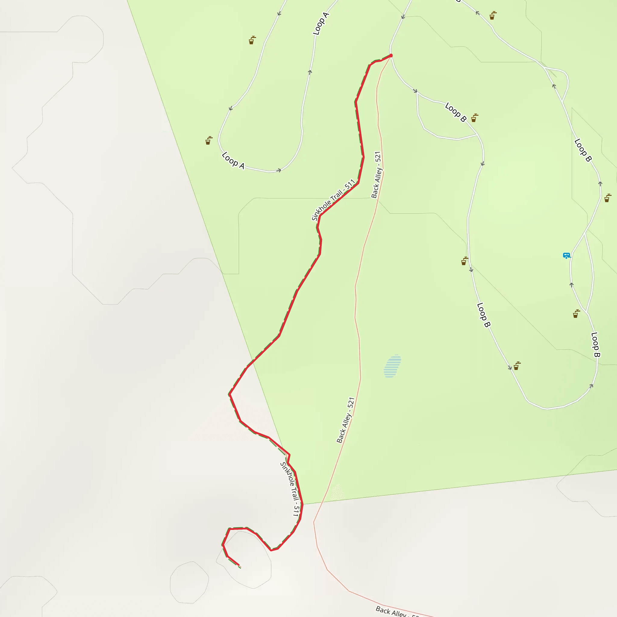 Sinkhole Trail mobile static map