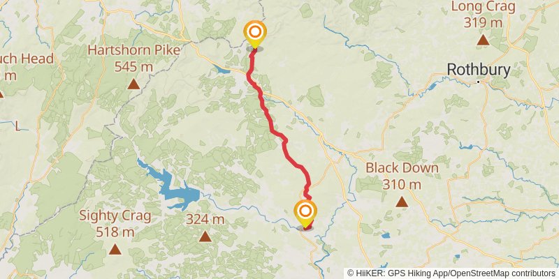 Stranraer to Middleton in Teesdale Walk stage 20 Map