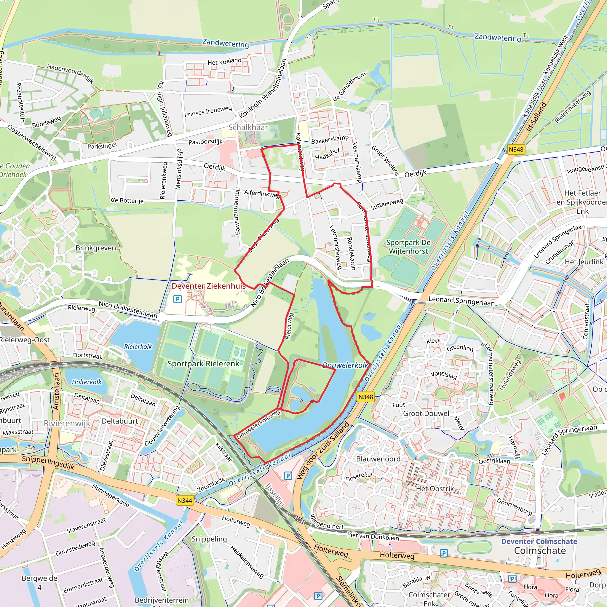 Douwelerkolk via Sallandpad mobile static map