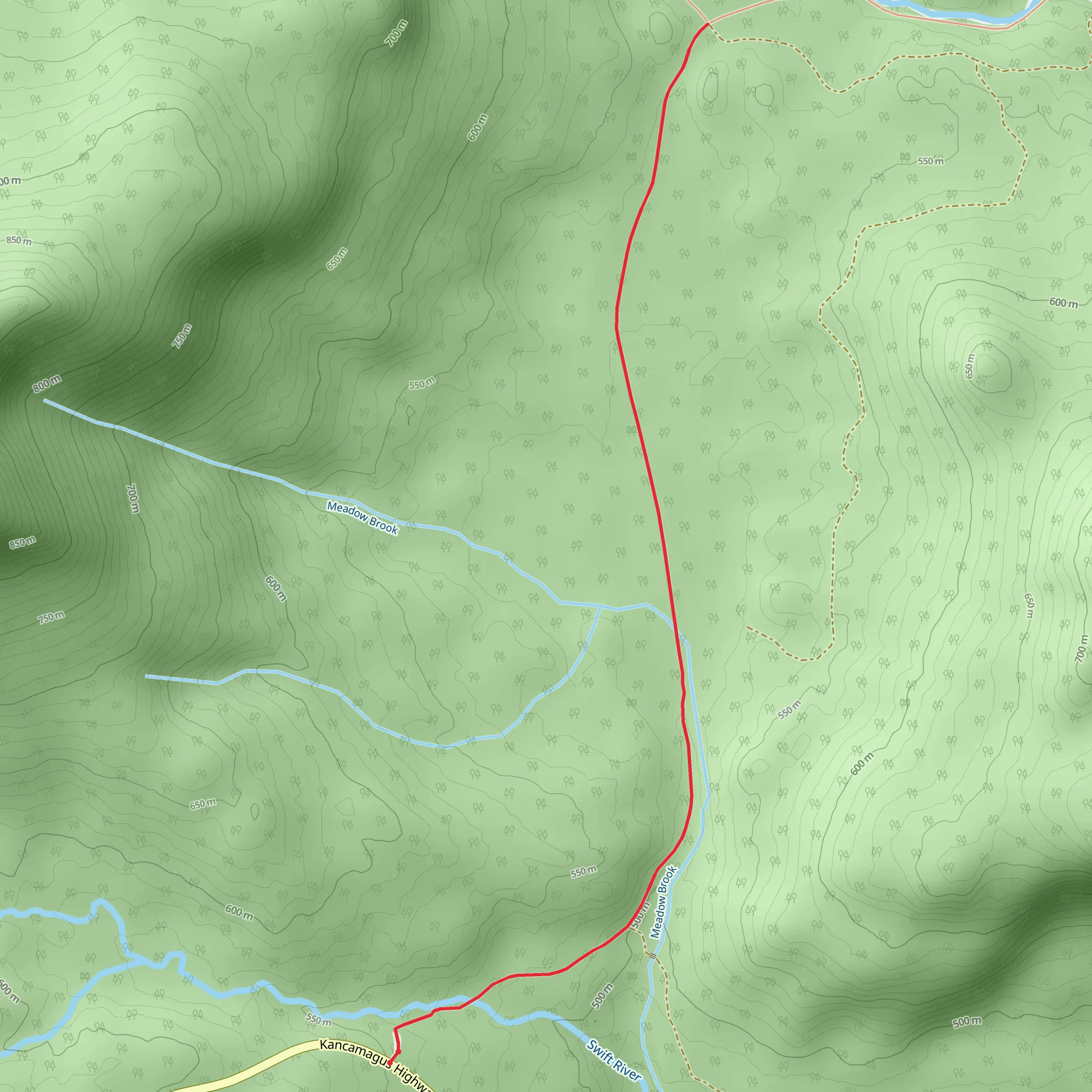 Sawyer River Trail mobile static map