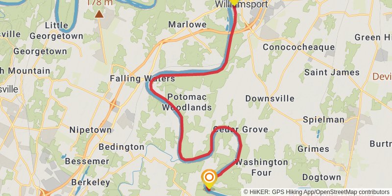 Great Allegheny Passage stage 7 Map