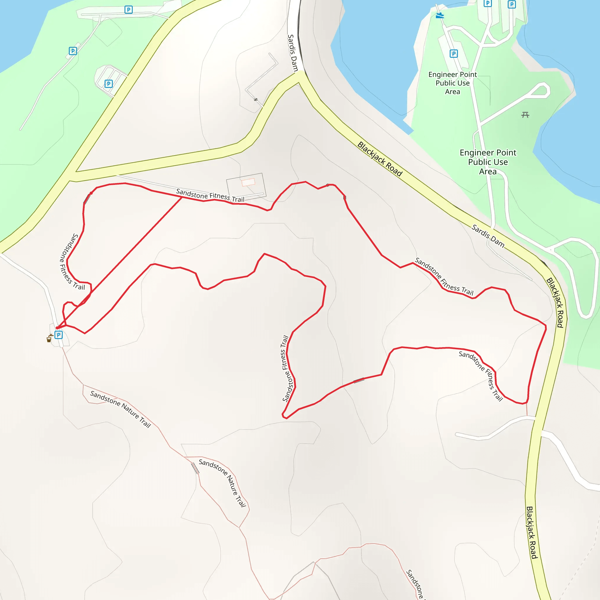 Sandstone Fitness Loop Trail mobile static map