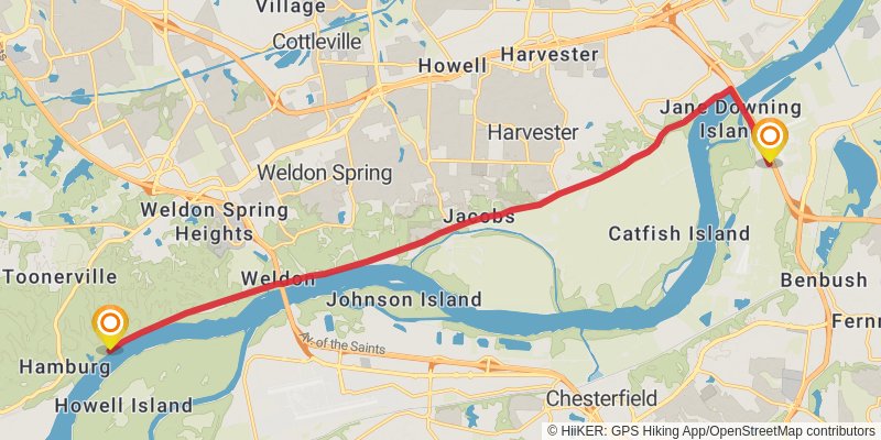American Discovery Trail - Missouri stage 3 Map