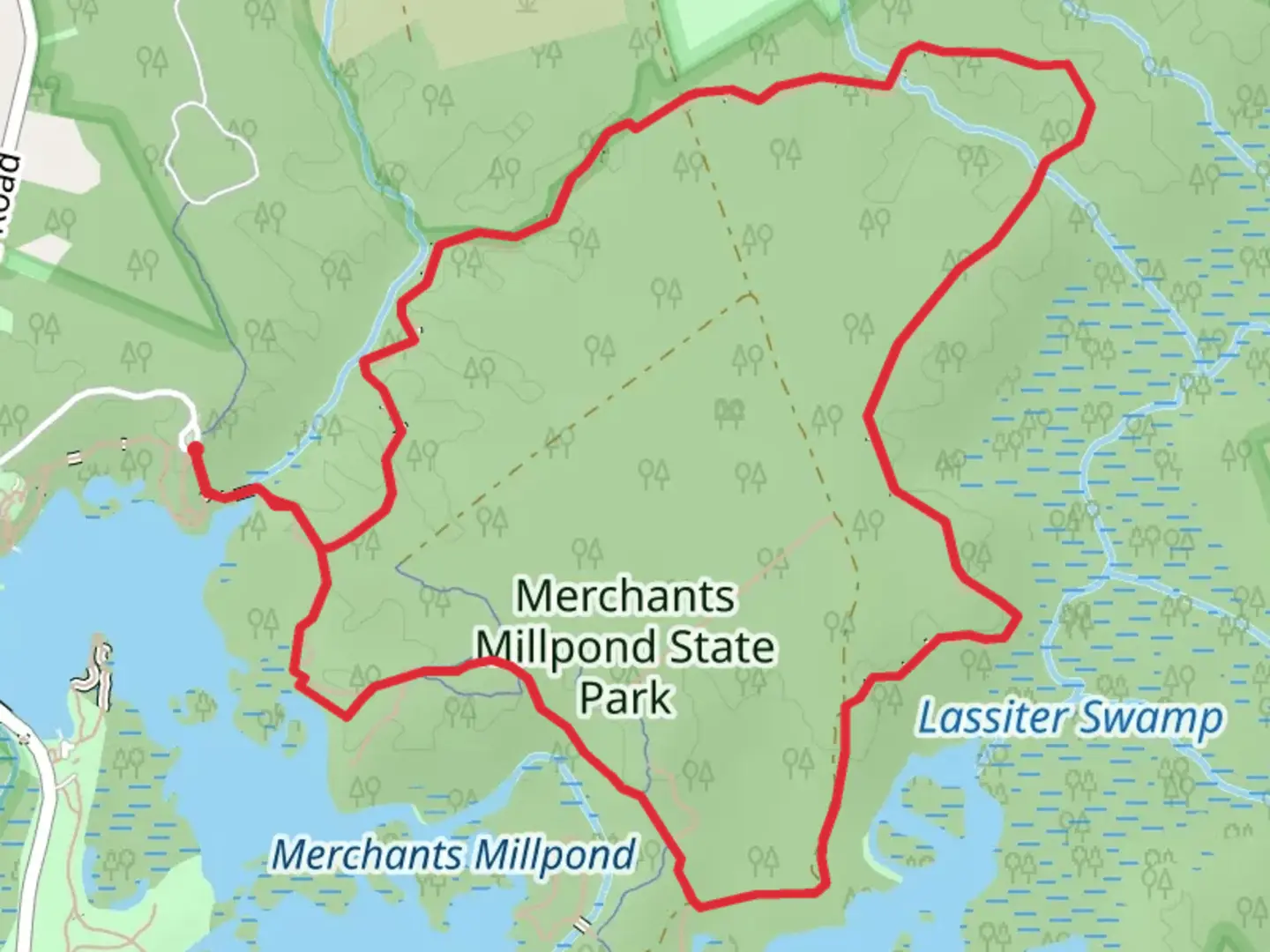 An image depicting the trail Lassiter Loop Trail and its surrounding area.