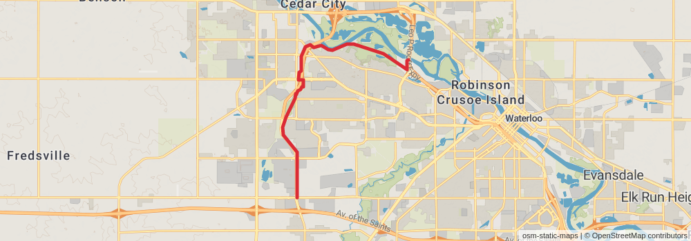 American Discovery Trail - Iowa stage 14 Map