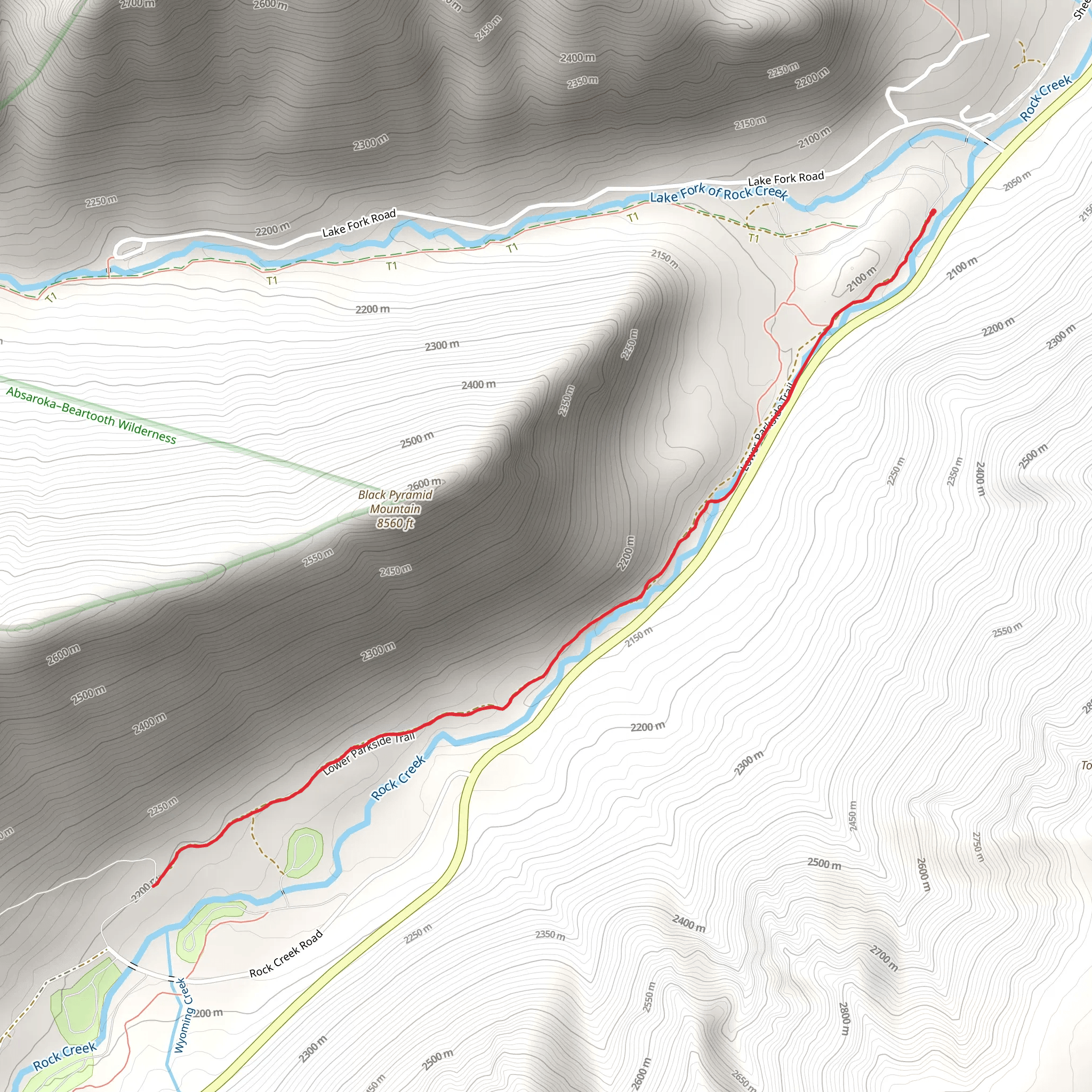 Lower Parkside Trail mobile static map