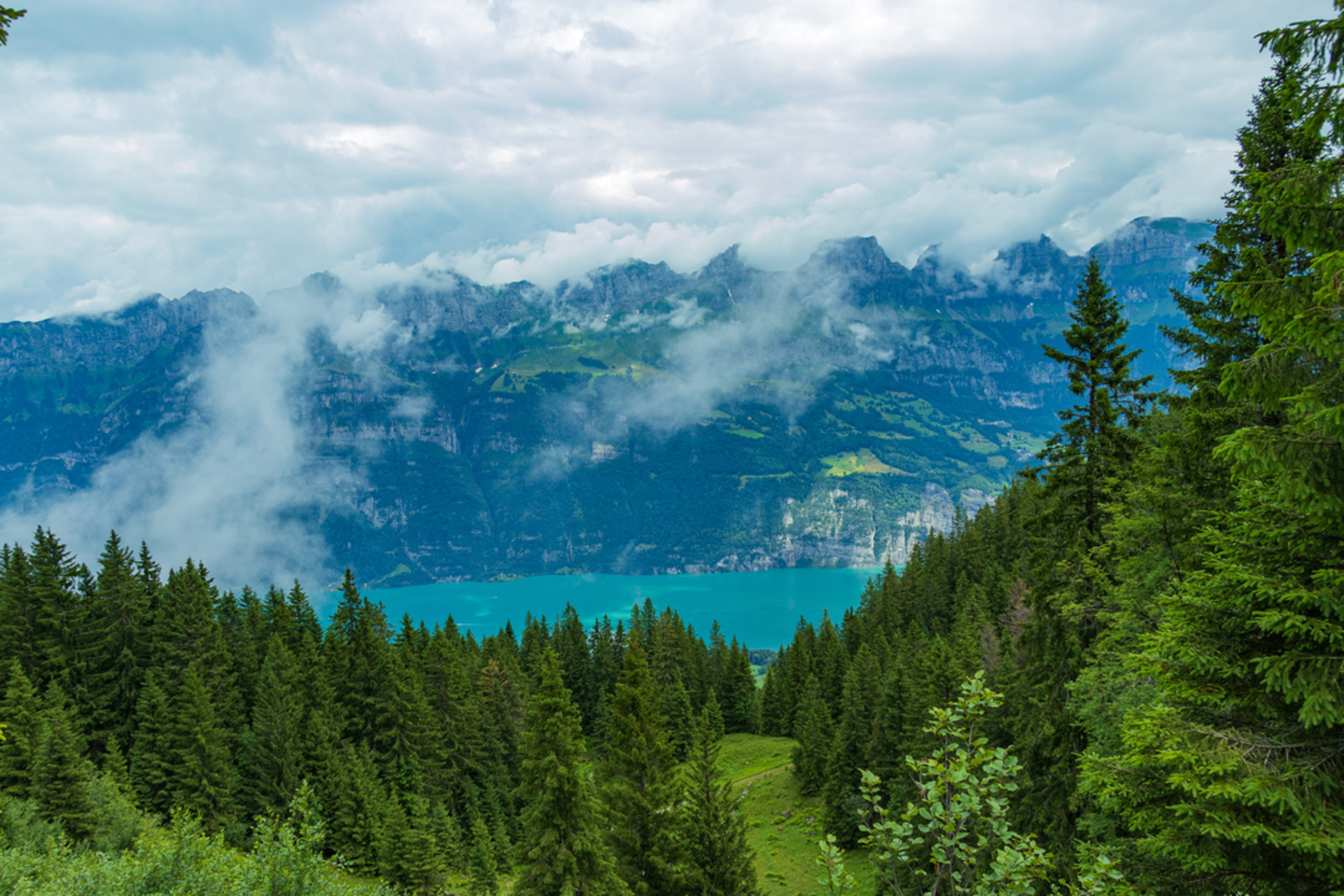 An image depicting the trail Flumserberg - Maschgenkamm to Tannenbodenalp Trail and its surrounding area.