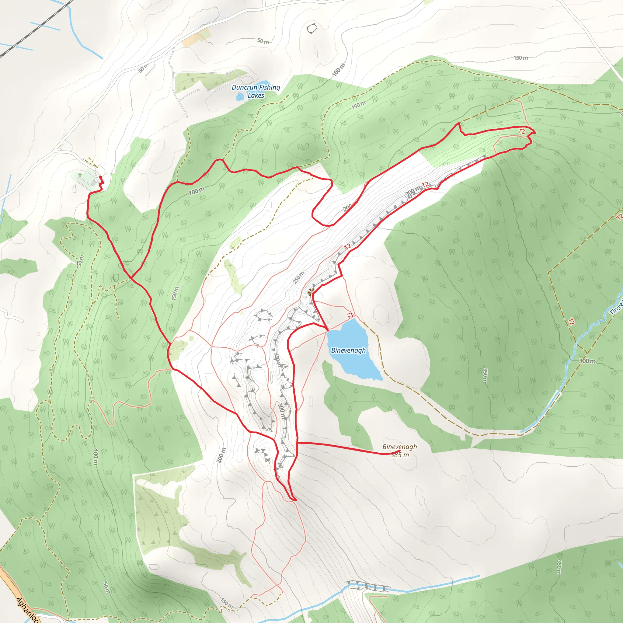 Binevenagh Hill Loop mobile static map