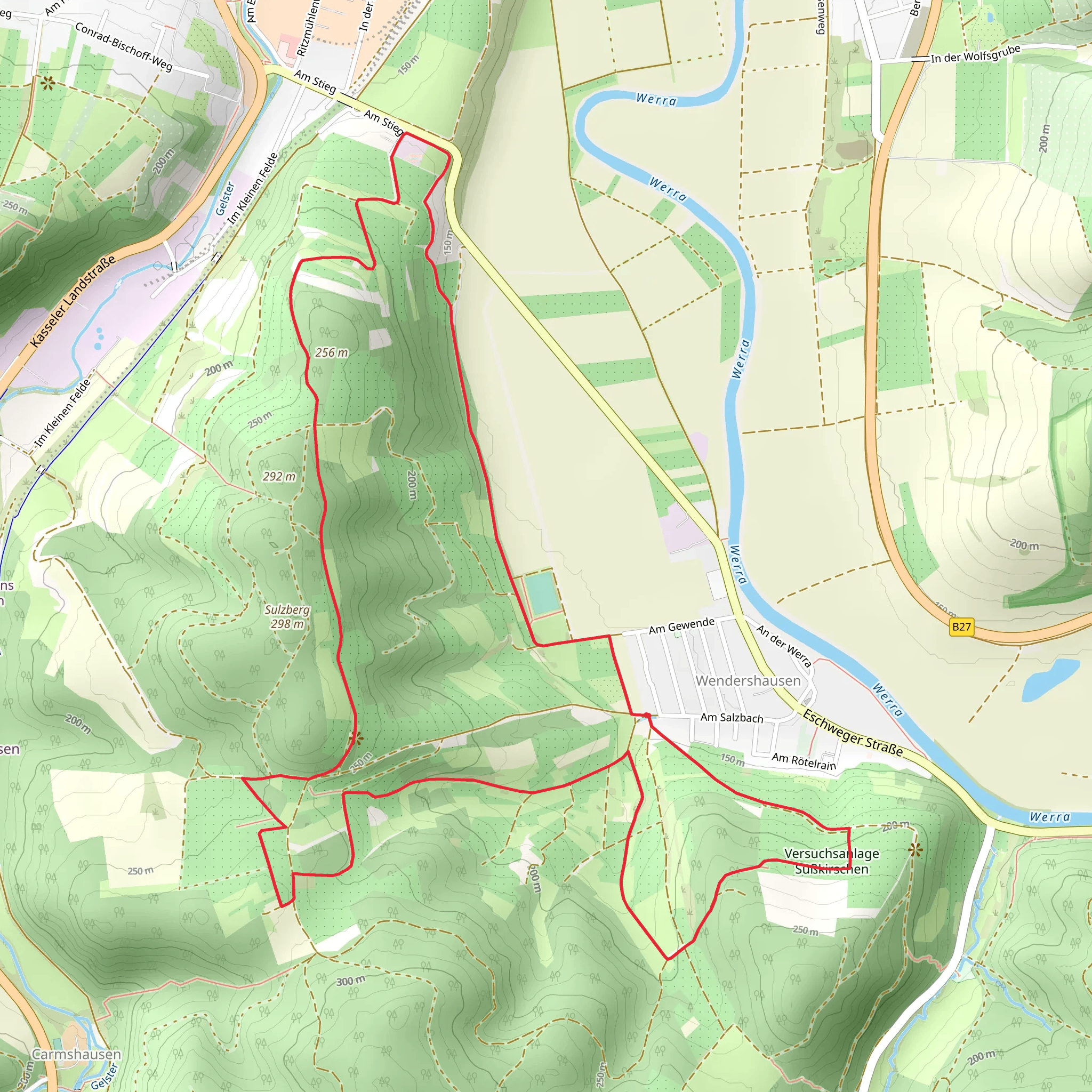 Die Vier Steine via Kirschwanderweg mobile static map