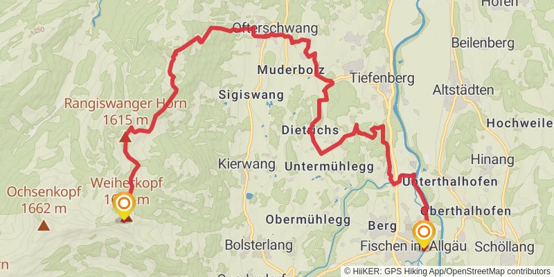 Himmelsstürmer-Route stage 15 Map