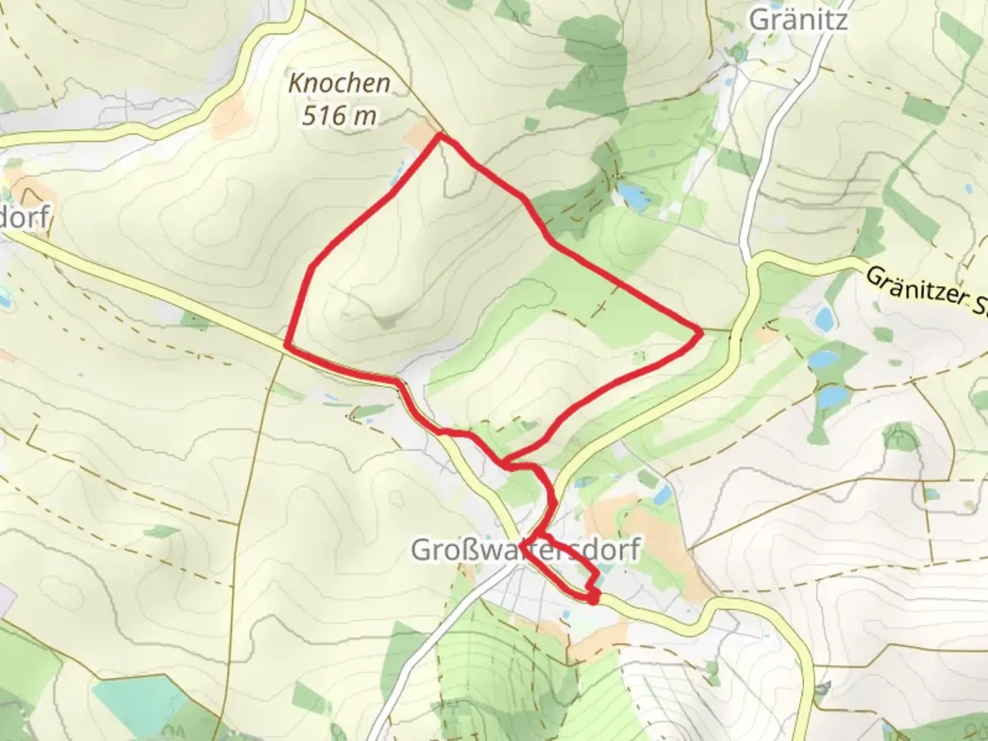 An image depicting the trail Rundweg Skiareal and its surrounding area.