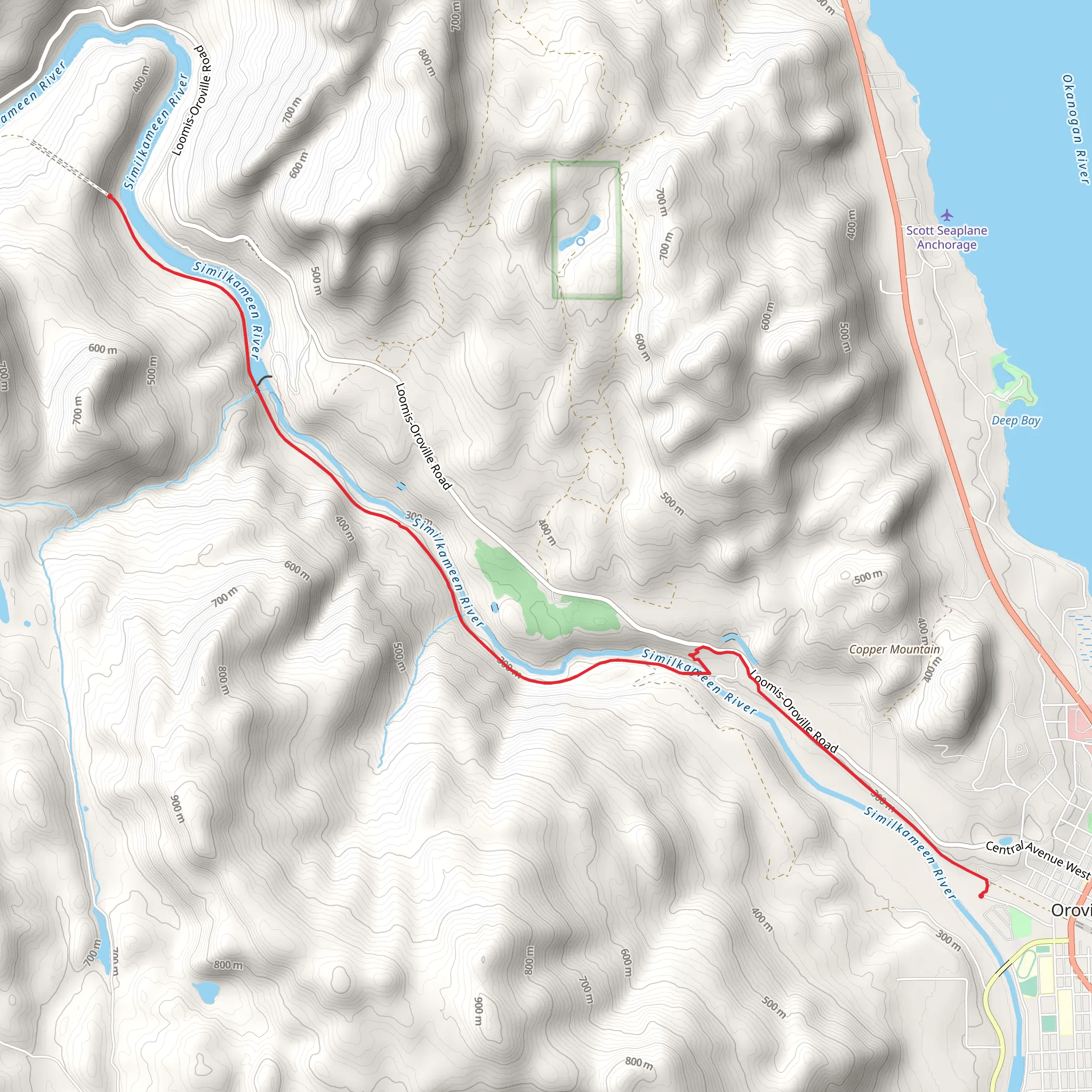 Similkameen River Walk - Oroville mobile static map