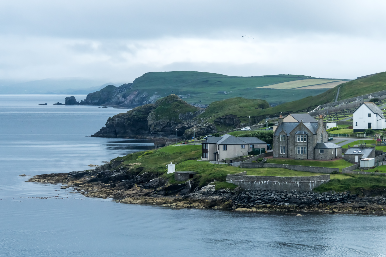 An image depicting the trail Lerwick Coastal Path and its surrounding area.