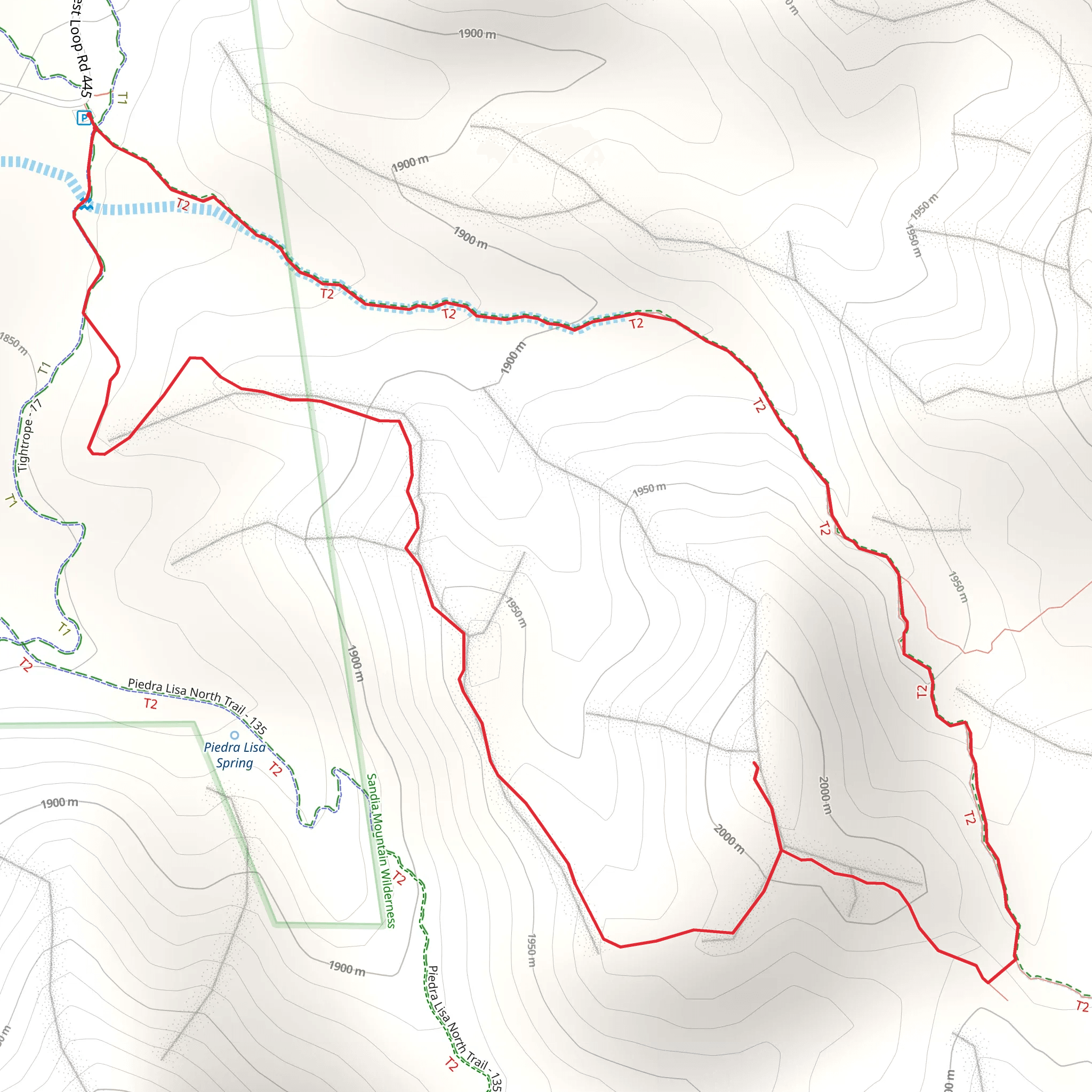 Tightrope Trail Loop mobile static map