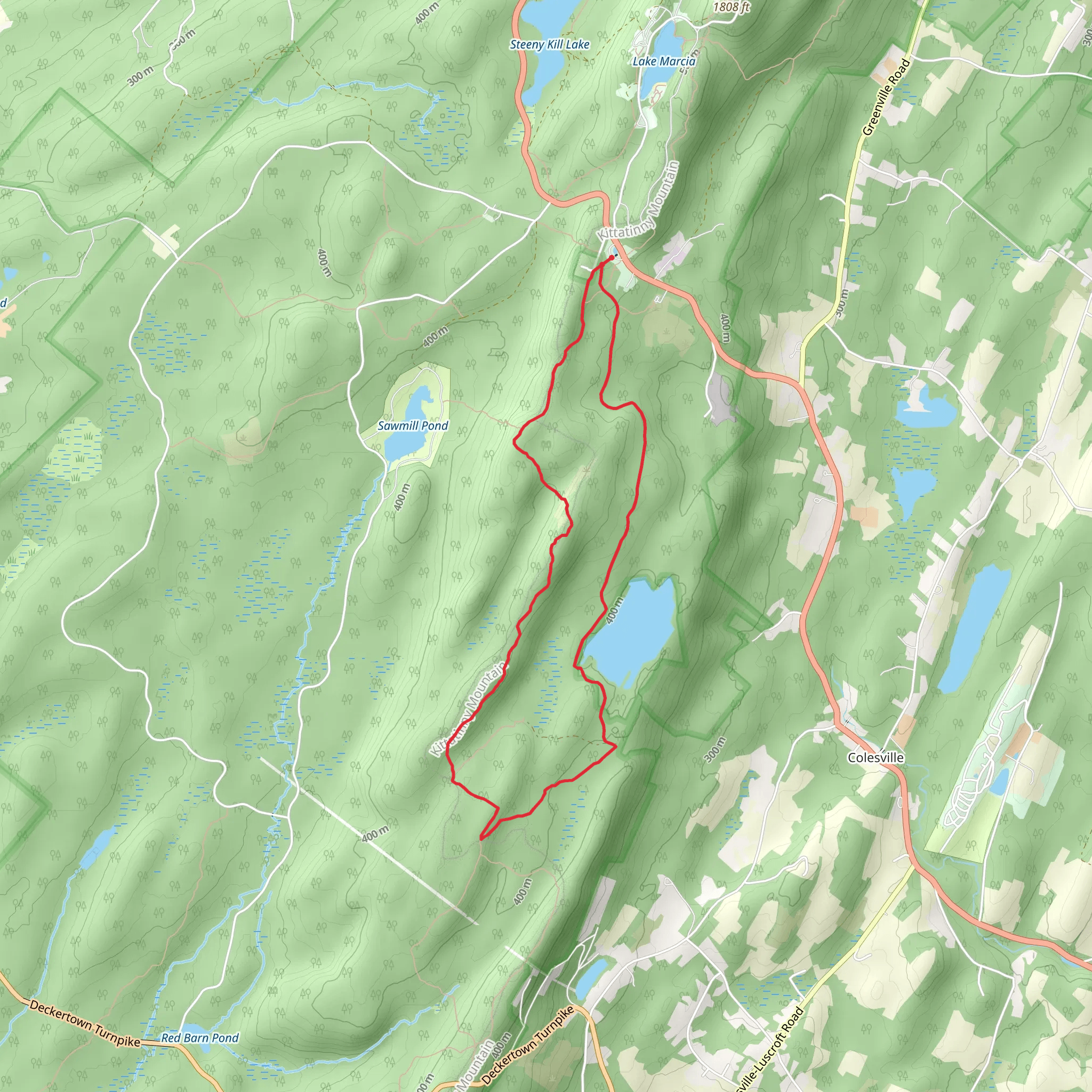 Lake Rutherford via Iris Trail mobile static map