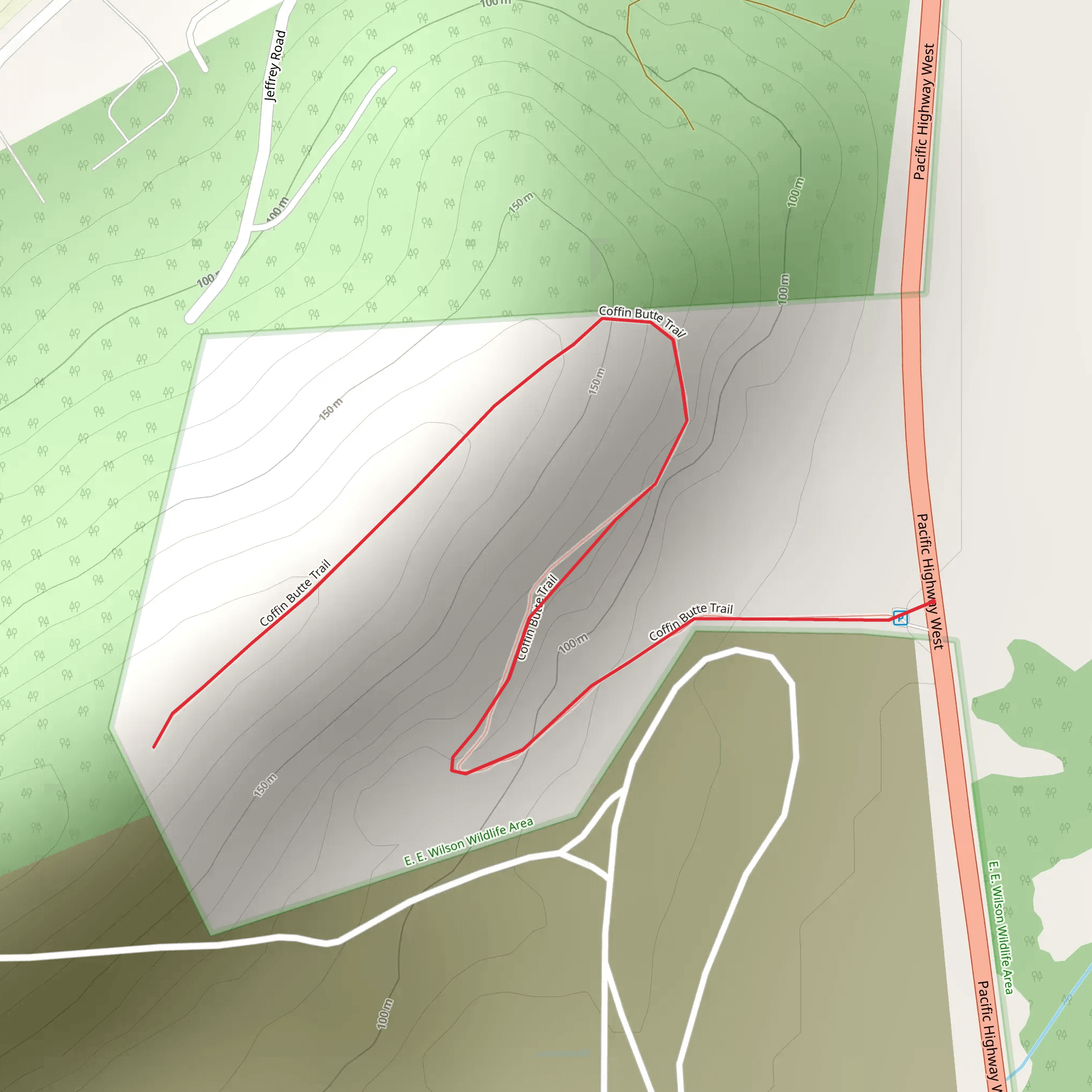 Coffin Butte Trail mobile static map