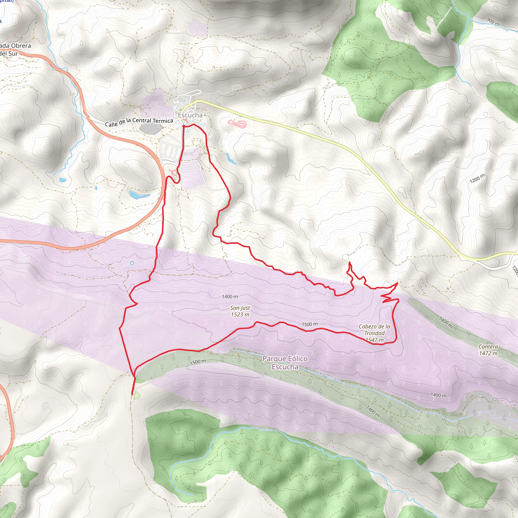 Listen - Tour Sierra de Sant Just PR TE 113 mobile static map