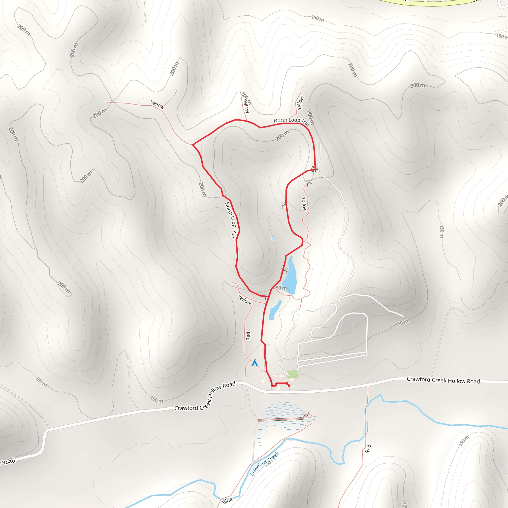 Crawford Creek Hollow Road Loop mobile static map