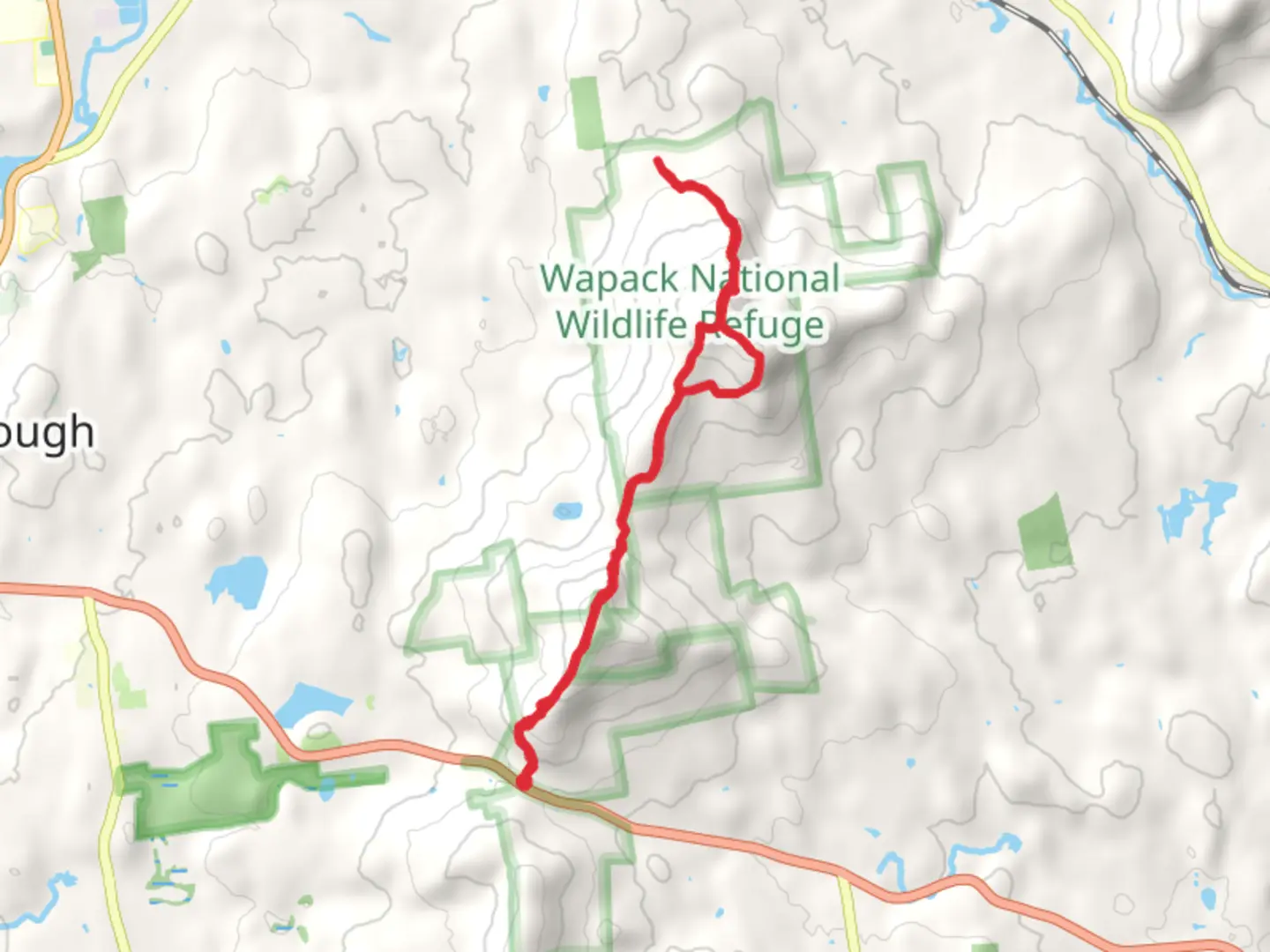 An image depicting the trail Pack Monadnock Mountain and North Pack Monadnock Mountain and its surrounding area.