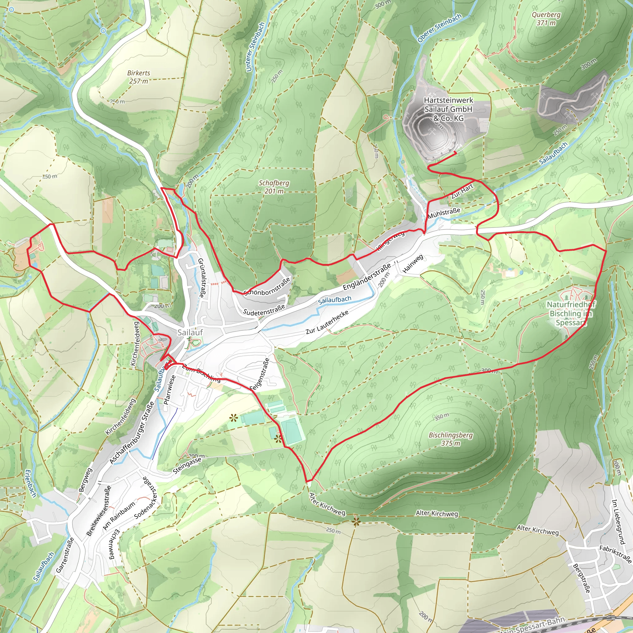 Kulturweg Sailauf Loop mobile static map