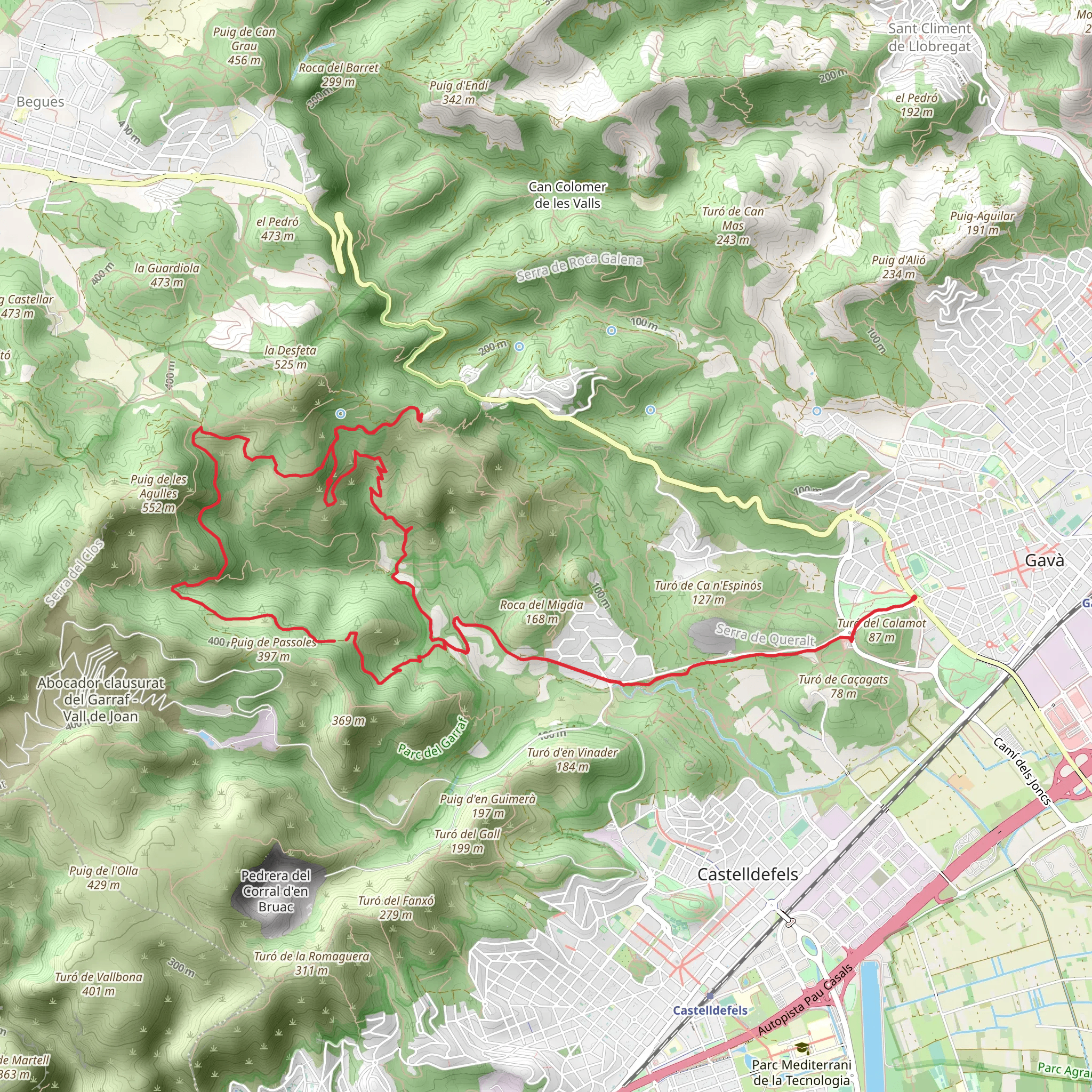 Medieval Path to Eramprunya PR C 39 mobile static map