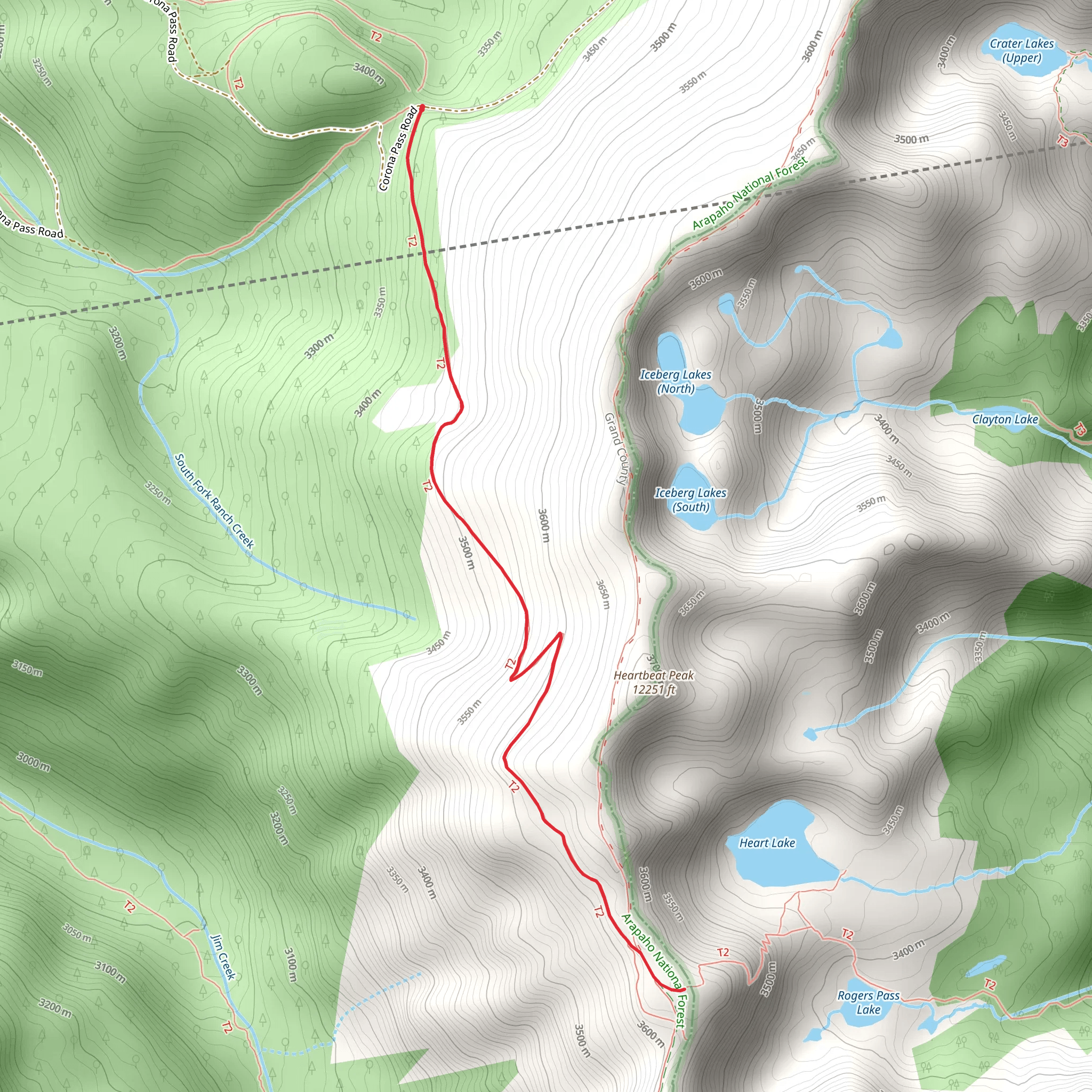 Rogers Pass Trail mobile static map