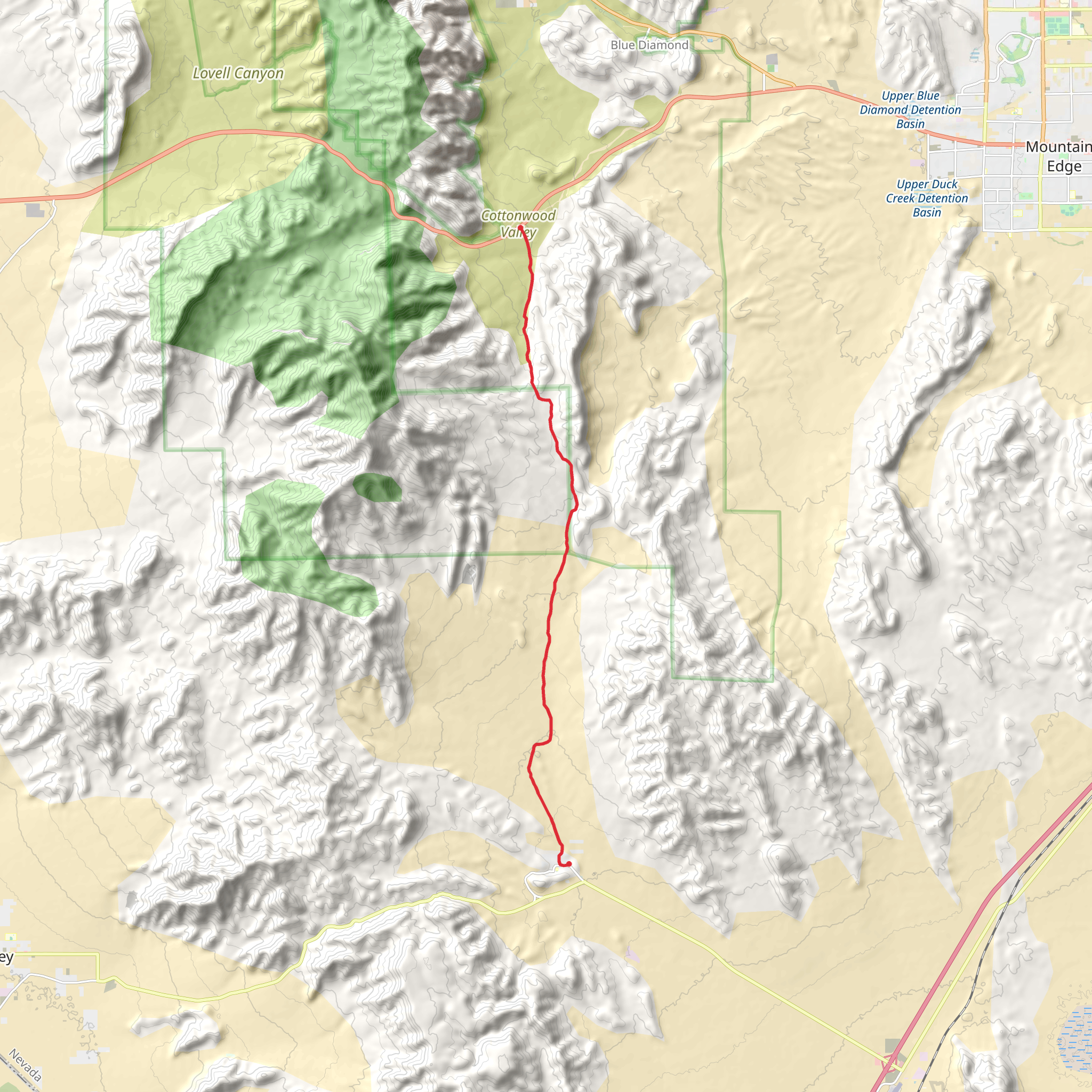Pahrump Valley Highway to Goodsprings mobile static map