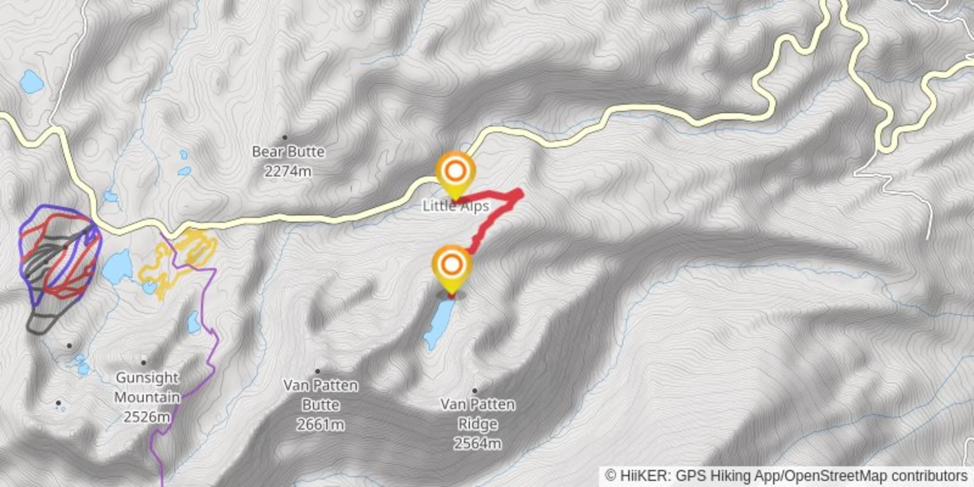 An image depicting the trail Van Patten Lake and its surrounding area.