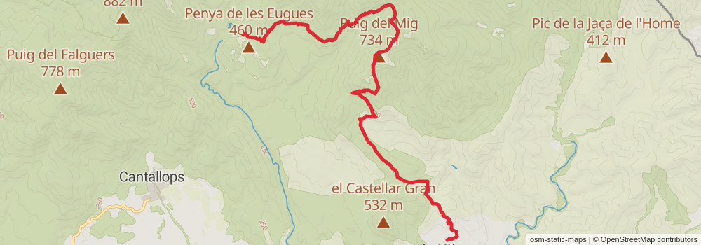 GR 11 Senda Pirenaica Cataluña stage 26 Map