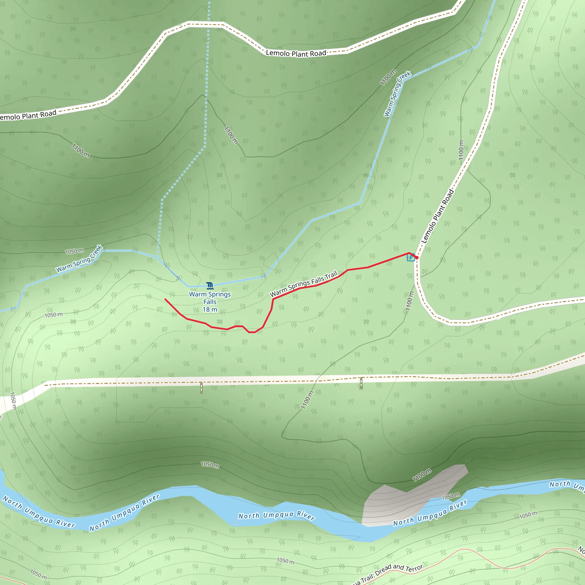 Warm Springs Falls Trail mobile static map