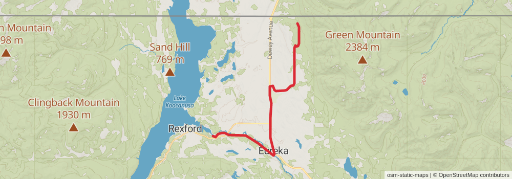 American Perimeter Trail - Rocky Mountains Primary stage 162 Map
