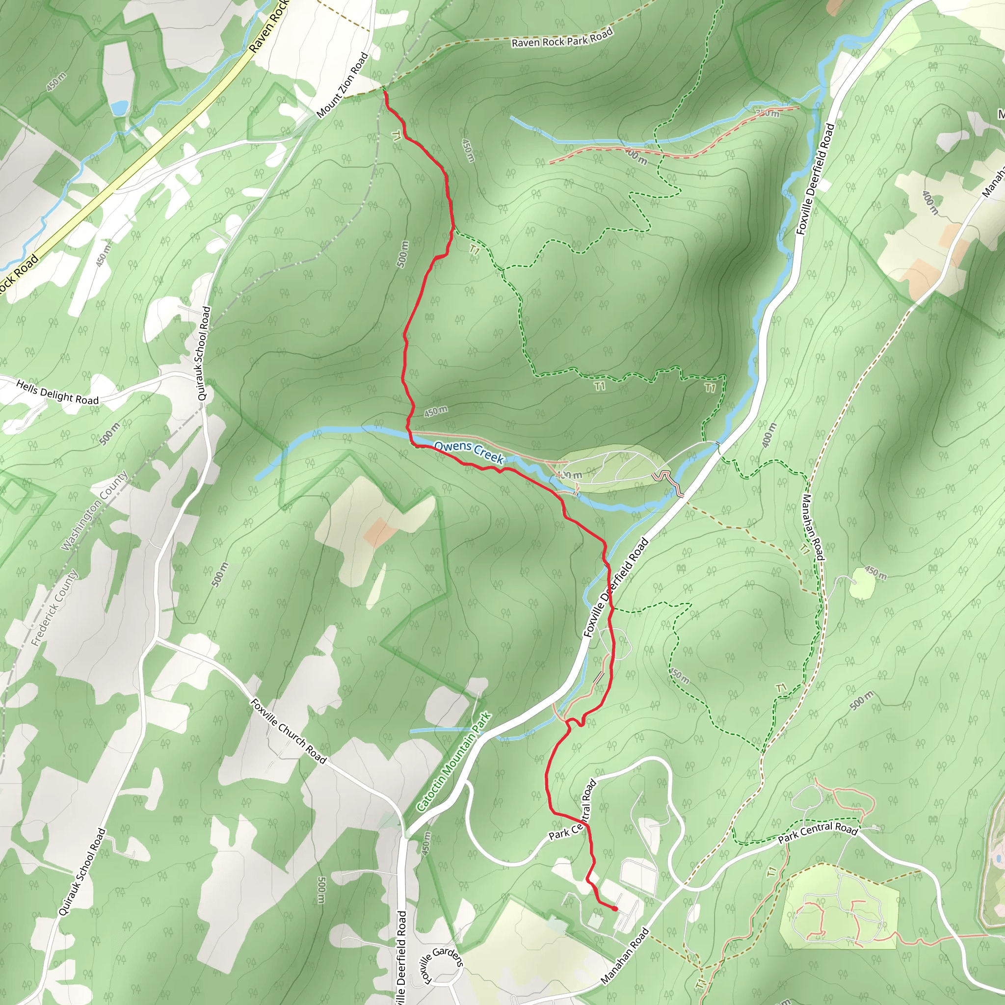 Owens Creek mobile static map