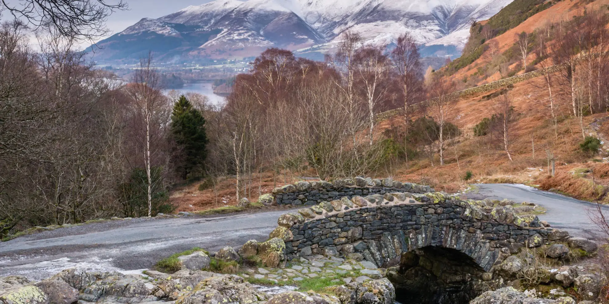 An image depicting the trail Walla Crag to Ashness Bridge Walk and its surrounding area.