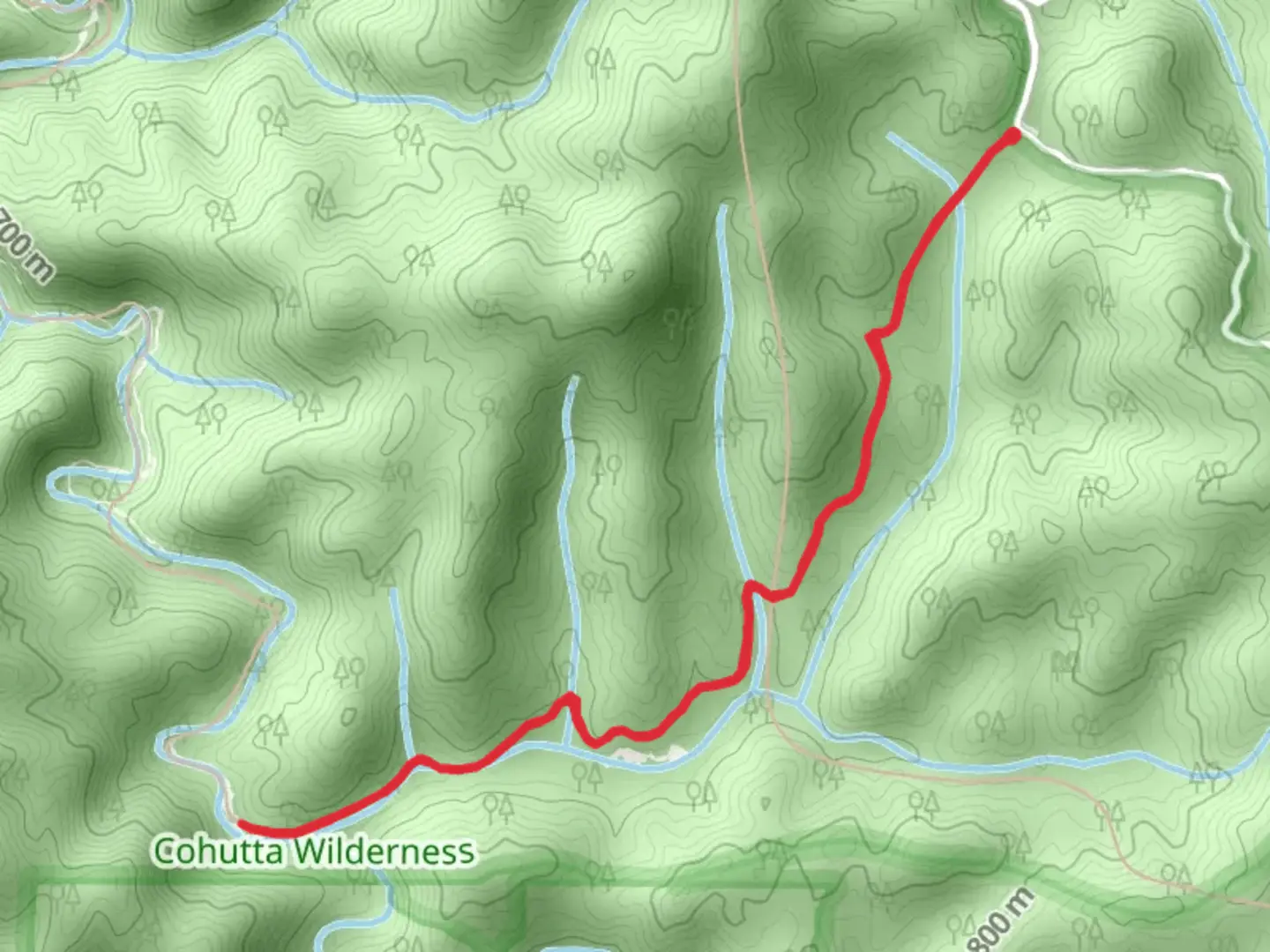 An image depicting the trail Jacks River Out and Back and its surrounding area.