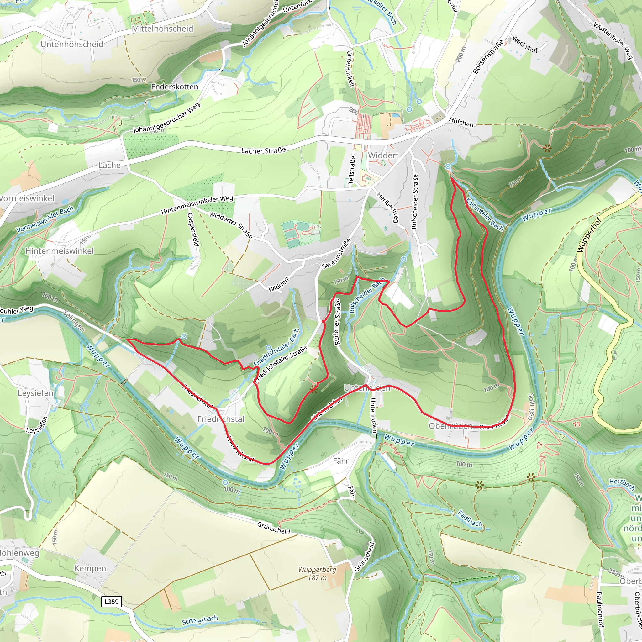Klingenpfad and Ruedenstein Loop mobile static map