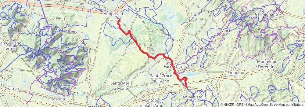 Via Francigena stage 98 Map
