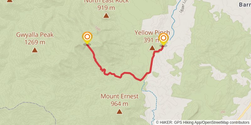Mount Barney Trail stage 2 Map