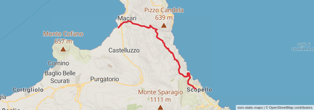 Sentiero Italia - Sicily Section stage 37 Map
