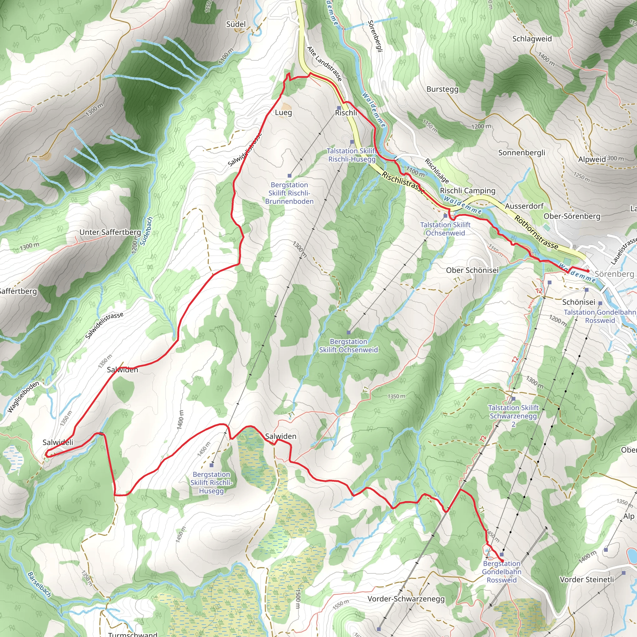 Gastronomische Rundwanderung Sörenberg mobile static map