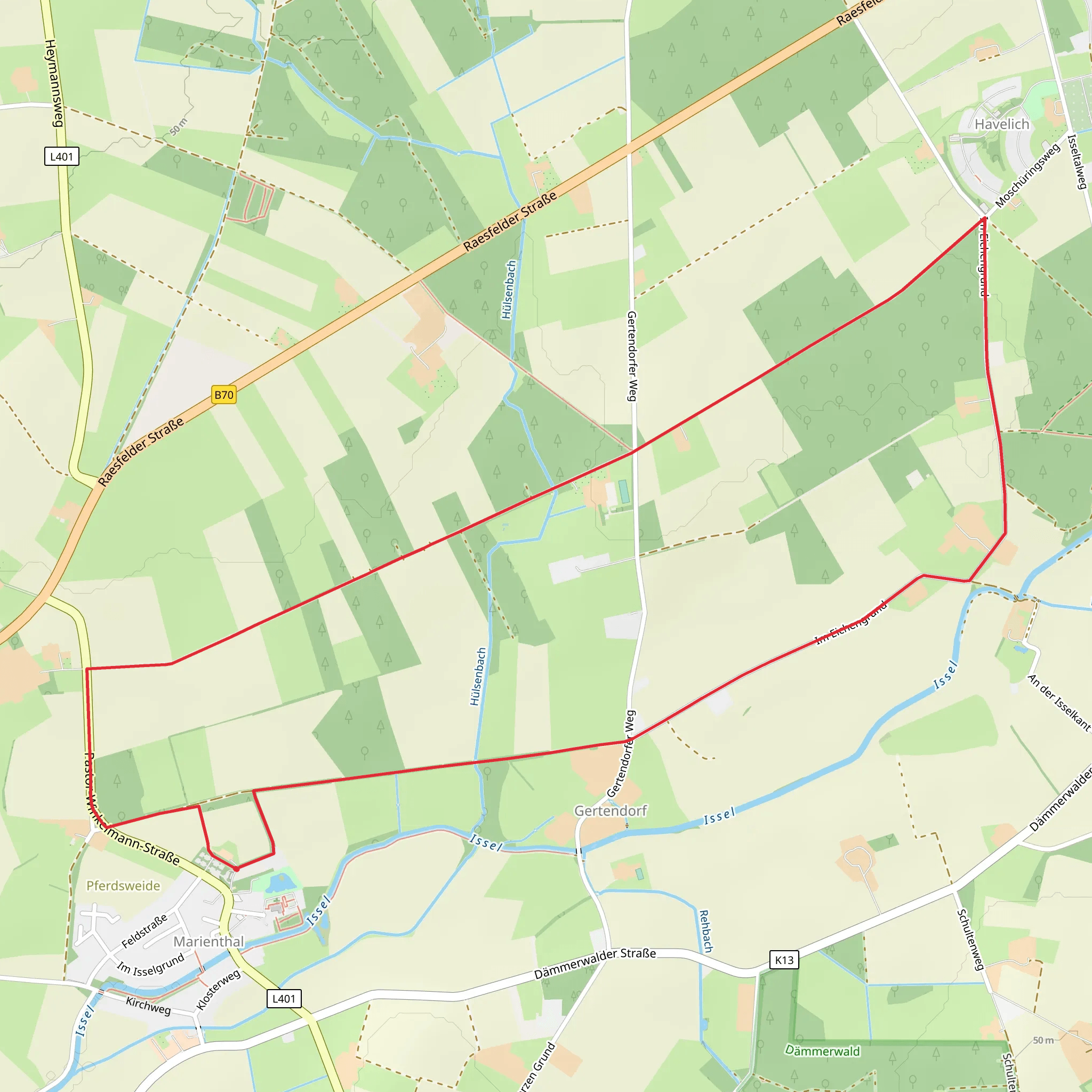 Marienthal Rundweg mobile static map