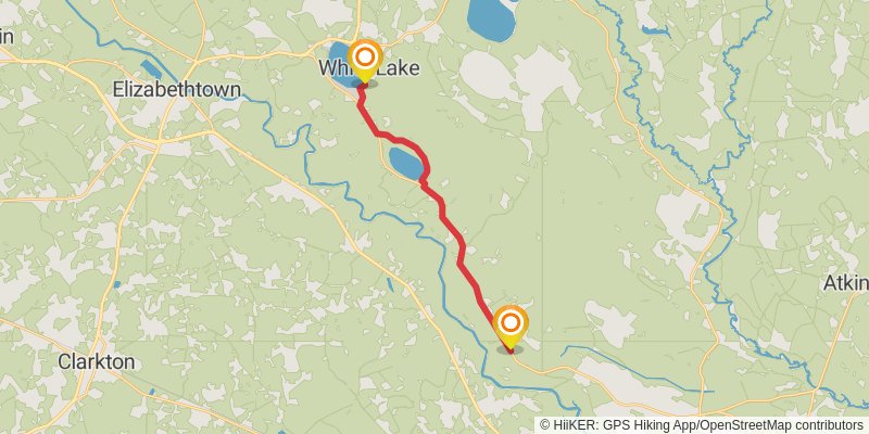 Mountains-to-Sea Trail stage 71 Map
