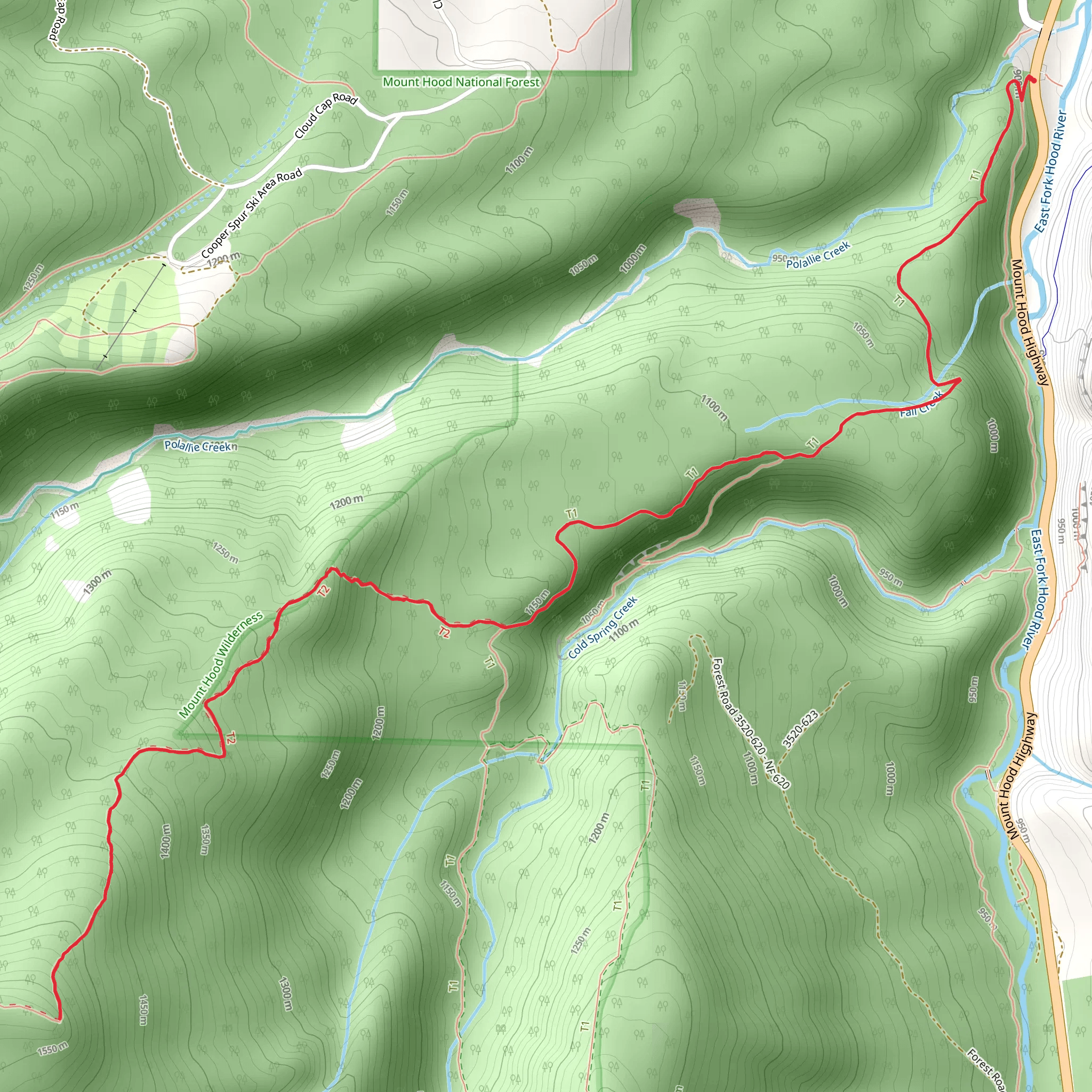 Lamberson Trail via Elk Meadows Trail mobile static map