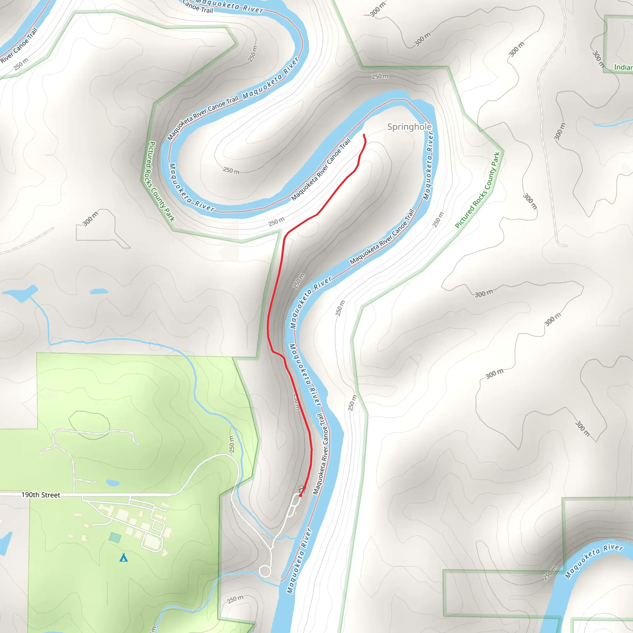 Maquoketa River Walk mobile static map