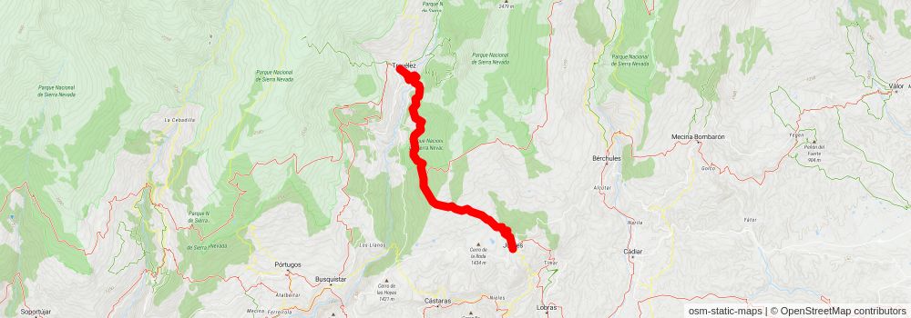 GR 7 - Andalucia stage 29 Map