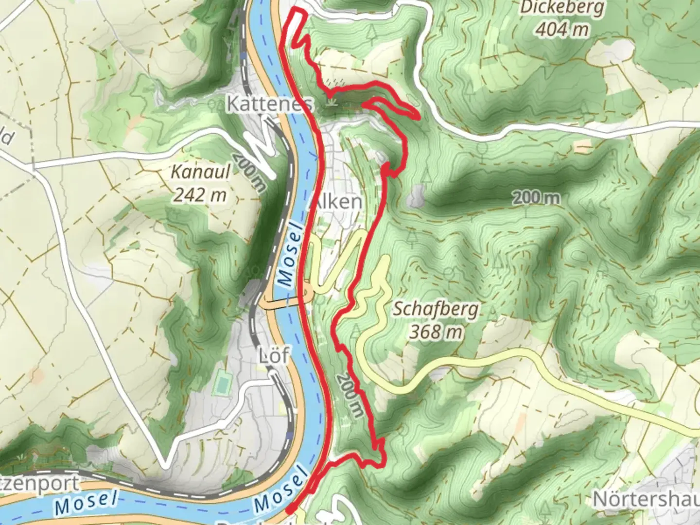 An image depicting the trail Brodenbach via Moselsteig and Moselhoehen Weg and its surrounding area.
