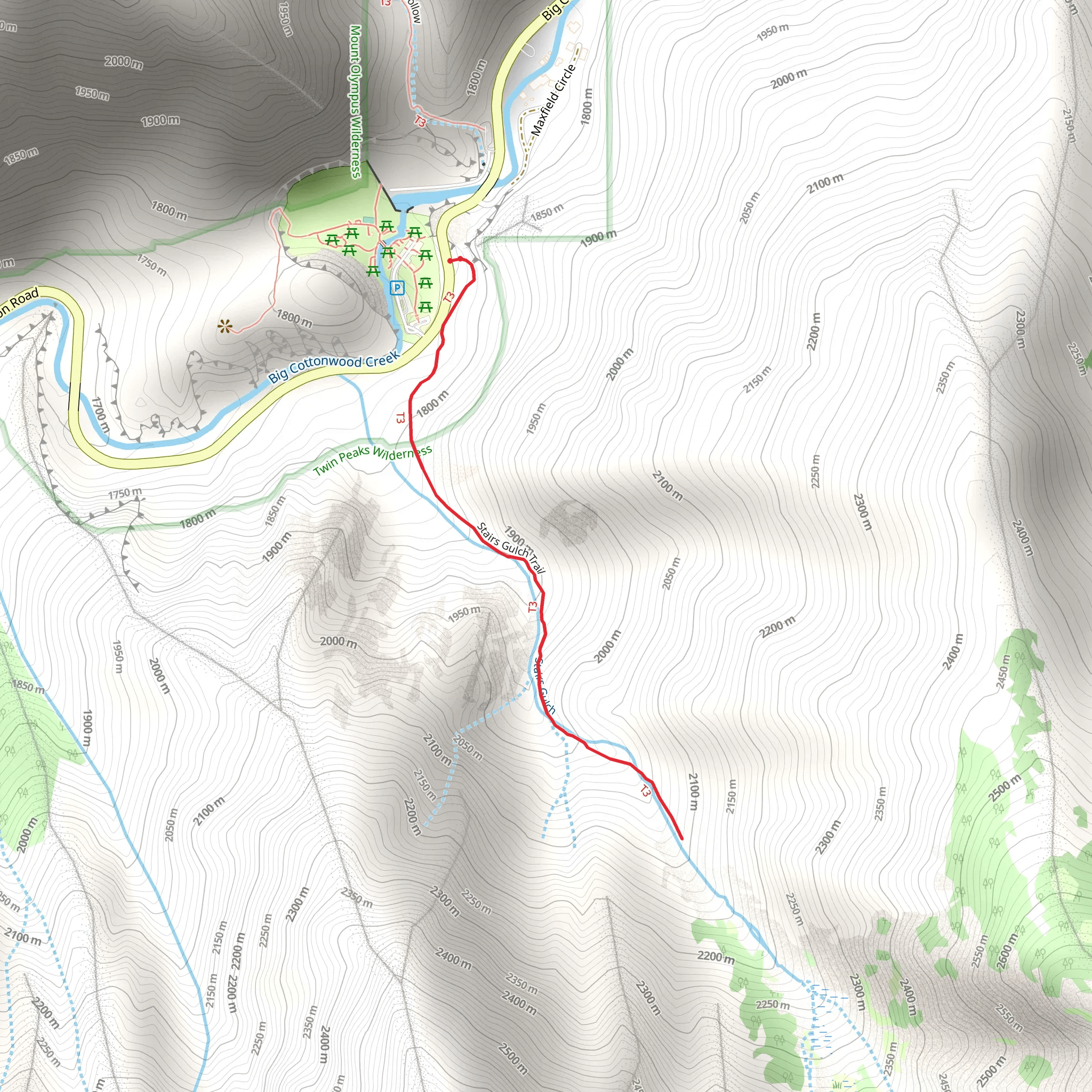 Stairs Gulch Walk mobile static map