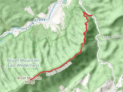 Brush Mountain via Appalachian Trail from State Route 620